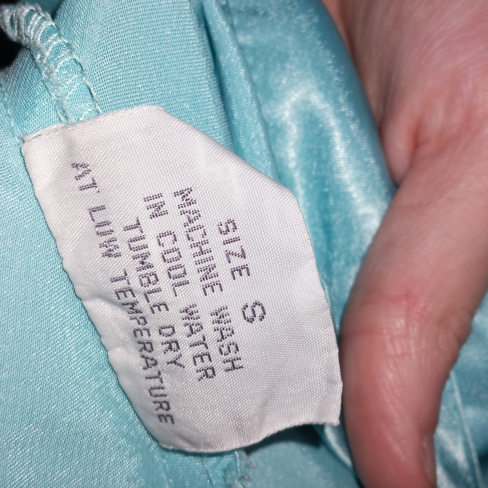 Vintage Jayre pastel blue satin slip dress size small - Picture 6 of 6